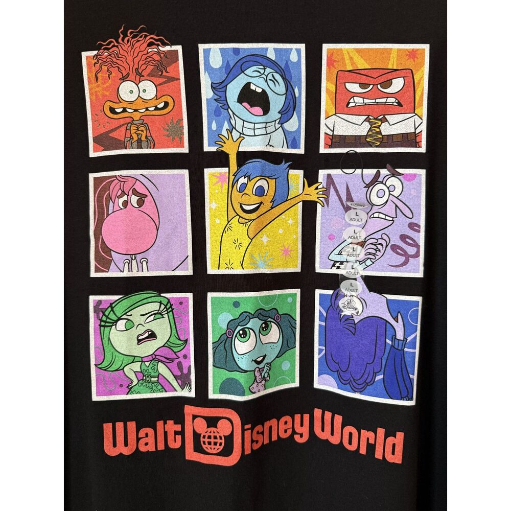 NWT Disney Pixar Inside Out Walt Disney World T-Shirt Large Black Disney Parks T